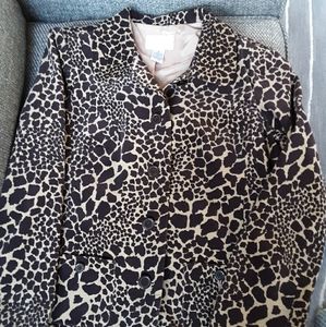 Susan Graver animal print jacket.
